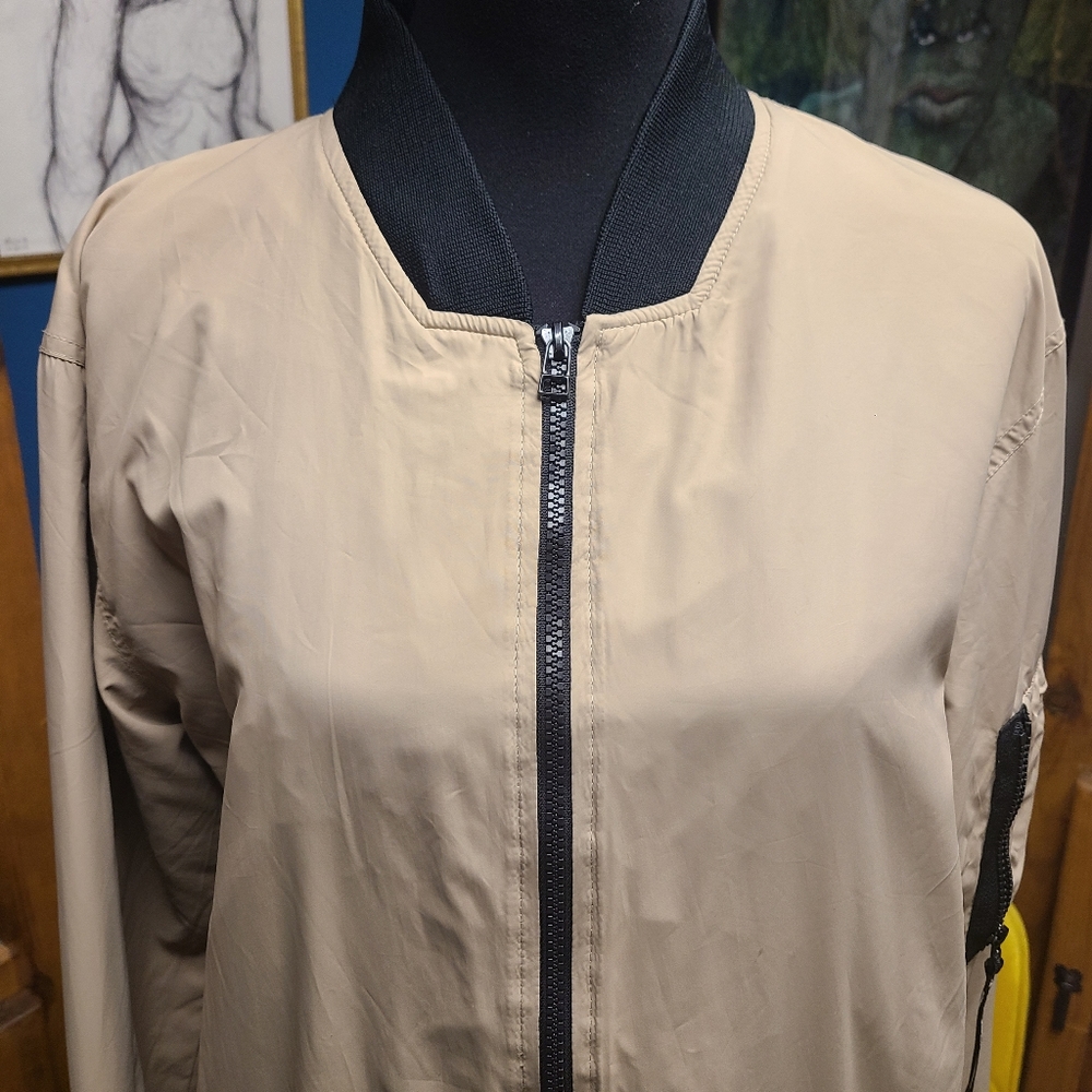 Nicce Tan Jacket with Black Accent Size M